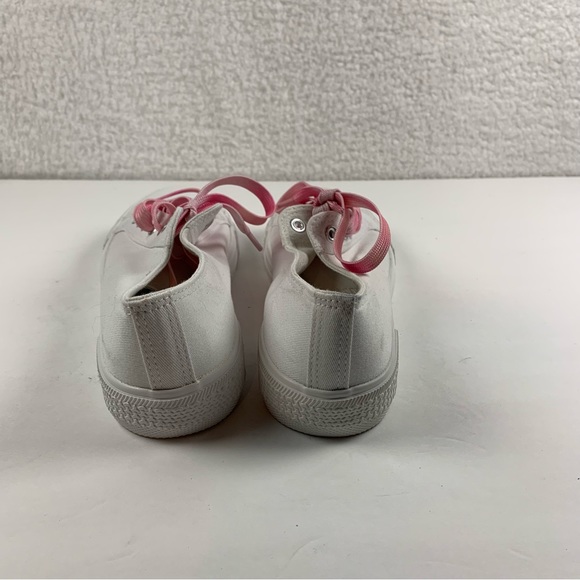 Bp Greta White Canvas‎ Shoes Womens Size 6 Pink Lace Up NWOB 7328 - Picture 5 of 9